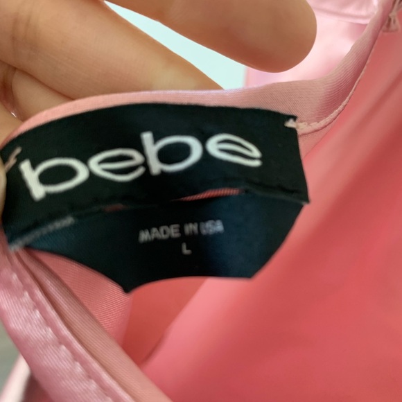 Bebe Pink Satin Slip Dress - Picture 8 of 10